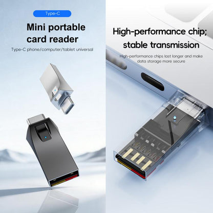 Mini Type-C Interface SD Card Reader Adapter, Not Support TF Card