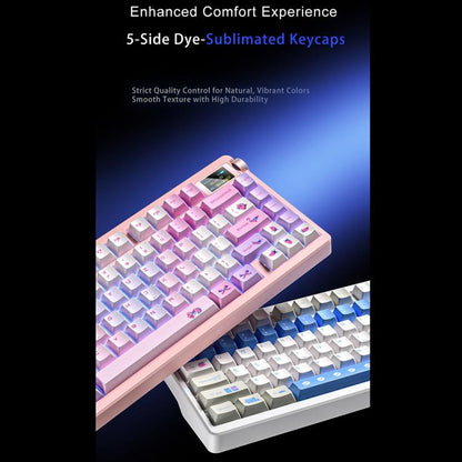 AULA nova75 Smart Display Tri-Mode RGB Customizable Gaming Mechanical Keyboard