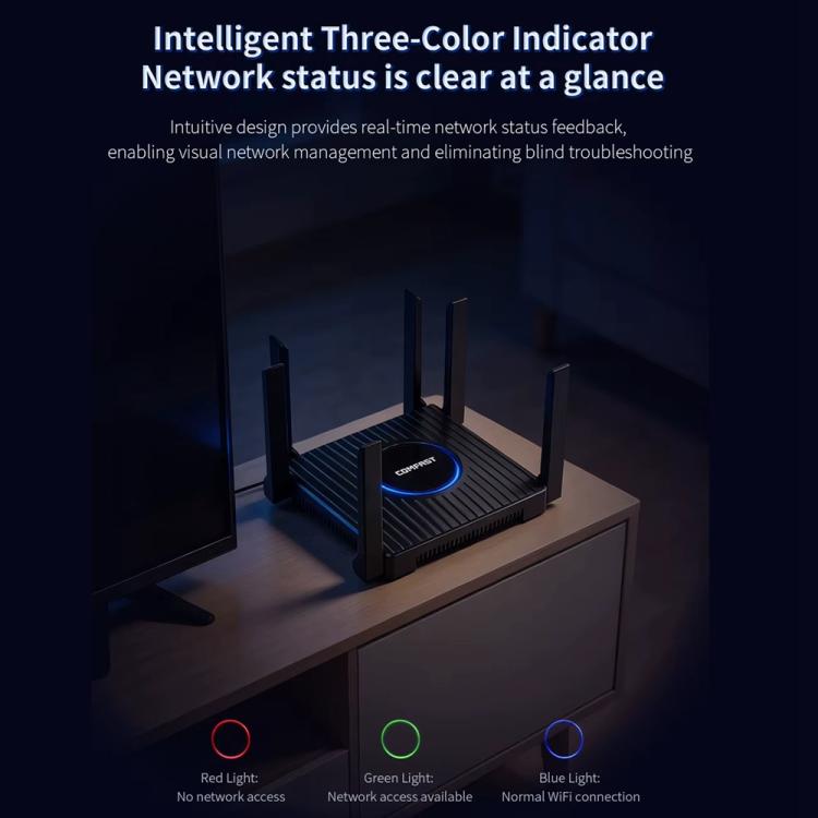 COMFAST CF-WR673BE WiFi 7 Gigabit Dual-Band 2700M Gaming Wireless Router, AU Plug, EU Plug, US Plug