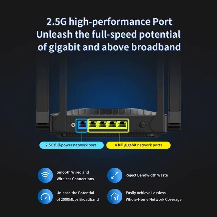 COMFAST CF-WR673BE WiFi 7 Gigabit Dual-Band 2700M Gaming Wireless Router, AU Plug, EU Plug, US Plug