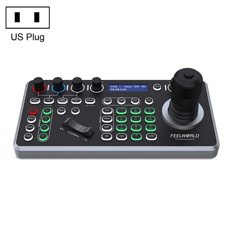 FEELWORLD KBC20 NDI PTZ Camera Controller Joystick Keyboard Control Multiple Control Protocol PoE Supported, EU Plug, US Plug, UK Plug, AU Plug