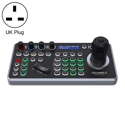 FEELWORLD KBC20 NDI PTZ Camera Controller Joystick Keyboard Control Multiple Control Protocol PoE Supported, EU Plug, US Plug, UK Plug, AU Plug