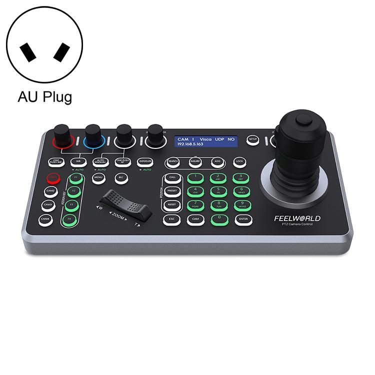 FEELWORLD KBC20 NDI PTZ Camera Controller Joystick Keyboard Control Multiple Control Protocol PoE Supported, EU Plug, US Plug, UK Plug, AU Plug