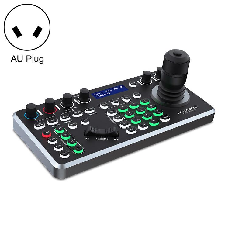 FEELWORLD KBC20N NDI PTZ Camera Controller Joystick Keyboard Control Multiple Control Protocol PoE Supported, EU Plug, US Plug, UK Plug, AU Plug