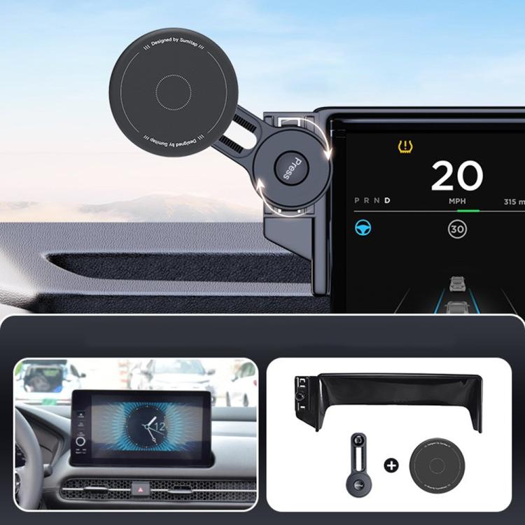 Car Screen Magnetic Phone Holder Mount with Extension Arm, For Honda 11th Gen Civic / Integra 2022-2025, For Honda XR-V 2023-2024 / Vezel 2023, For Honda ZR-V 2022-2023 / HR-V 2023, For Honda Accord 2018-2022 10.25 inch Screen