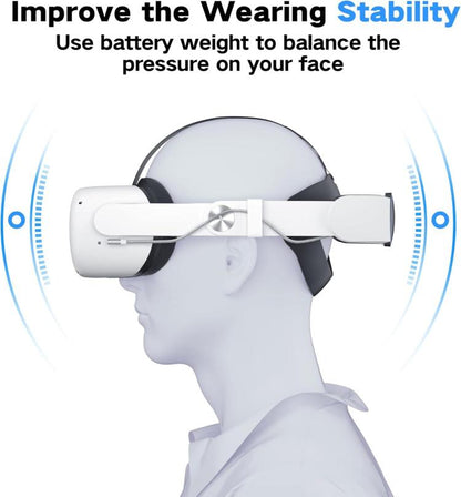 WG38 VR Head Strap with 1000mAh Battery, RGB Ver. For Meta Quest 3 / 3S, Magnetic Ver. For Meta Quest 3 / 3S, RGB Ver. For Meta Quest 2, For Meta Quest 2