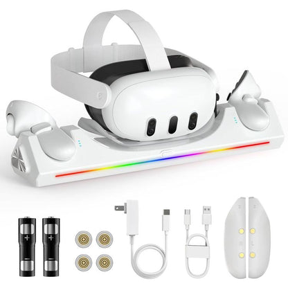 WG39 VR Headset & Controller Magnetic Charging Dock, US Plug, For Meta Quest 3 / 3S
