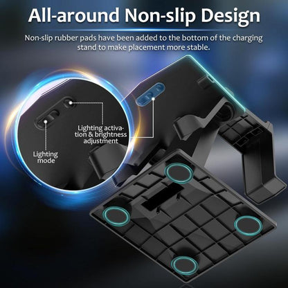 WG67 RGB Cool Lighting VR Display Stand, For Meta Quest 2 / 3 / 3S