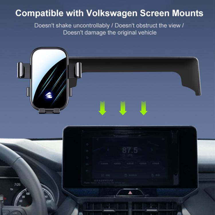 Car Screen Phone Holder Mount with Extension Arm, For Volkswagen ID7 2024 15 inch, For Volkswagen ID4X CROZZ 21-24 12 inch, For Volkswagen Tiguan L Pro 24-25 15 inch, For Volkswagen TAYRON 23-25 12 inch, For Volkswagen ID4 / ID3 25-26 12.9 inch