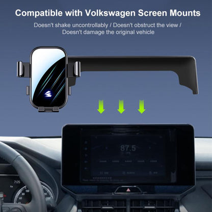 Car Screen Phone Holder Mount with Extension Arm, For Volkswagen ID7 2024 15 inch, For Volkswagen ID4X CROZZ 21-24 12 inch, For Volkswagen Tiguan L Pro 24-25 15 inch, For Volkswagen TAYRON 23-25 12 inch, For Volkswagen ID4 / ID3 25-26 12.9 inch
