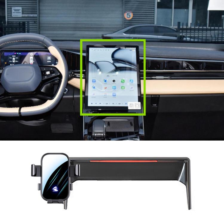 Car Screen Phone Holder Mount with Extension Arm, For Geely Preface L 2024 12.3 inch, For Geely Jiaji L 2023 12.3 inch, For Geely Jiaji 2019-2022 12.3 inch, For Geely Jiaji 2019-2021 10.25 inch, For Geely Boyue Cool 2023 13.2 inch