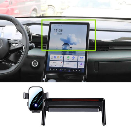 Car Screen Phone Holder Mount with Extension Arm, For Geely Preface L 2024 12.3 inch, For Geely Jiaji L 2023 12.3 inch, For Geely Jiaji 2019-2022 12.3 inch, For Geely Jiaji 2019-2021 10.25 inch, For Geely Boyue Cool 2023 13.2 inch