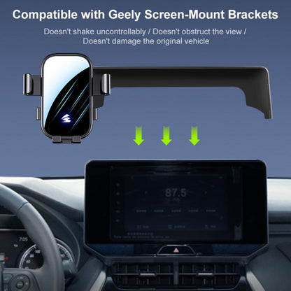 Car Screen Phone Holder Mount with Extension Arm, For Geely Preface L 2024 12.3 inch, For Geely Jiaji L 2023 12.3 inch, For Geely Jiaji 2019-2022 12.3 inch, For Geely Jiaji 2019-2021 10.25 inch, For Geely Boyue Cool 2023 13.2 inch