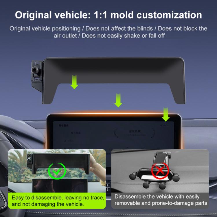 Car Screen Phone Holder Mount with Extension Arm, For Geely Preface L 2024 12.3 inch, For Geely Jiaji L 2023 12.3 inch, For Geely Jiaji 2019-2022 12.3 inch, For Geely Jiaji 2019-2021 10.25 inch, For Geely Boyue Cool 2023 13.2 inch