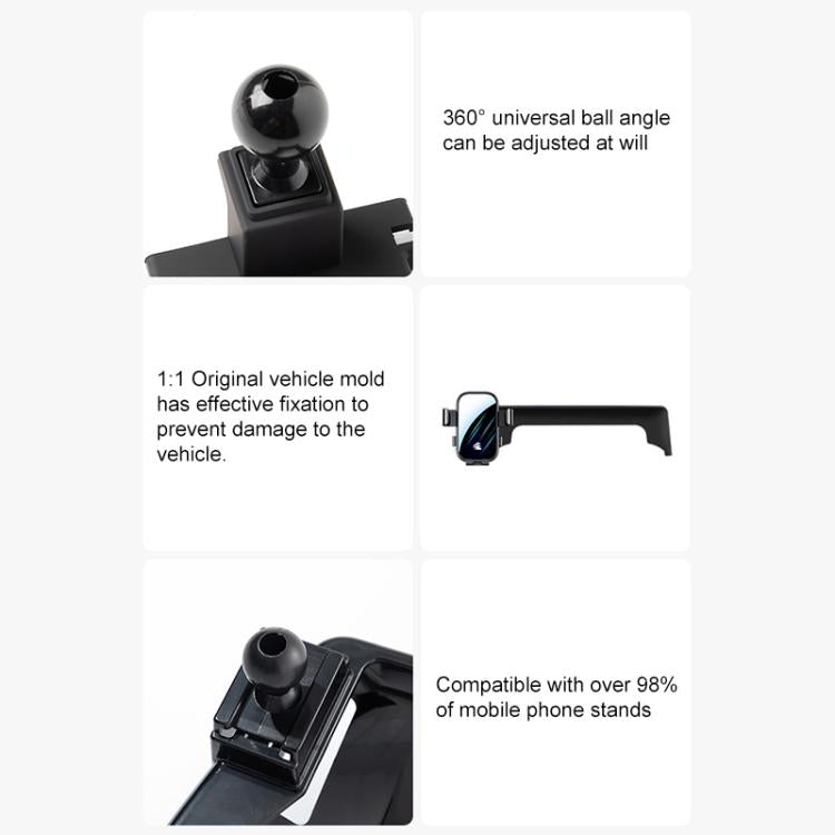 Car Screen Phone Holder Mount with Extension Arm, For Geely Preface L 2024 12.3 inch, For Geely Jiaji L 2023 12.3 inch, For Geely Jiaji 2019-2022 12.3 inch, For Geely Jiaji 2019-2021 10.25 inch, For Geely Boyue Cool 2023 13.2 inch