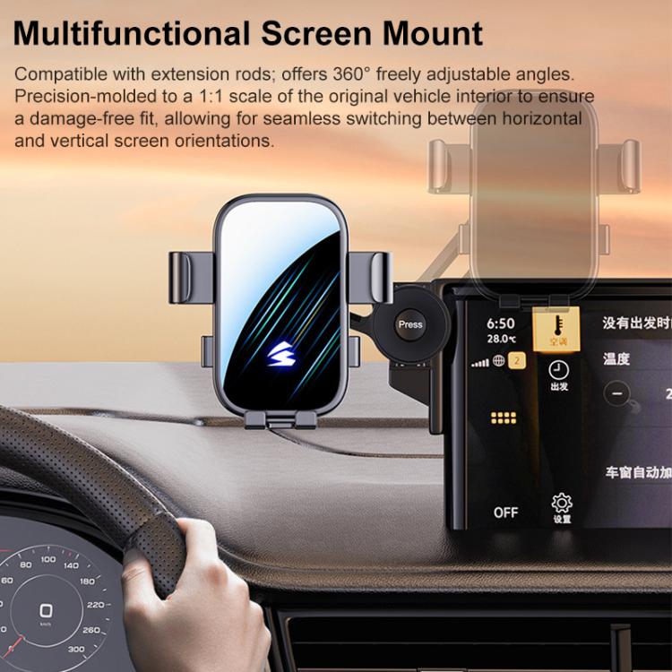 Car Screen Phone Holder Mount with Extension Arm, For Toyota Sienna 2021-2026 12.3 inch, For Toyota Sienna 2021-2023 8 inch, For Toyota Sienna 2024 10.25 inch, For Toyota BZ4 2022 / BZ4X 12.3/8 inch, For Toyota Bozhi BZ3X 2025 14.6 inch