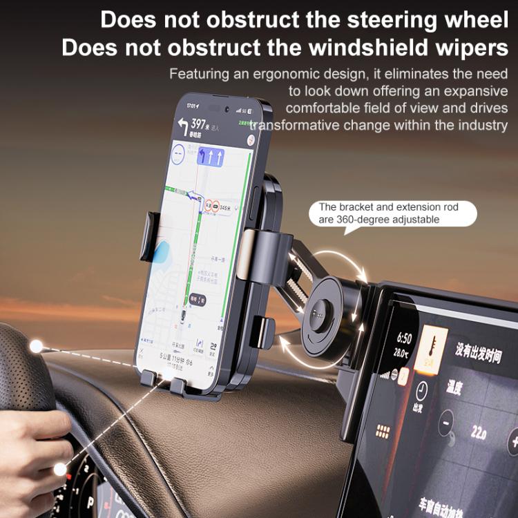 Car Screen Phone Holder Mount with Extension Arm, For Toyota Sienna 2021-2026 12.3 inch, For Toyota Sienna 2021-2023 8 inch, For Toyota Sienna 2024 10.25 inch, For Toyota BZ4 2022 / BZ4X 12.3/8 inch, For Toyota Bozhi BZ3X 2025 14.6 inch