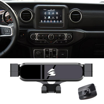Car Air Vent Metal Gravity Phone Holder Mount, For Jeep Grand Commander 2018-2022, For Jeep Cherokee 2016-2017, For Jeep Wrangler 2011-2018, For Jeep Wrangler 2019-2022, For Jeep Grand Cherokee 2014-2020, For Jeep Grand Cherokee 2021