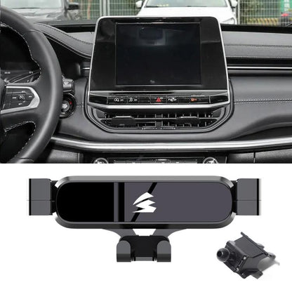 Car Air Vent Metal Gravity Phone Holder Mount, For Jeep Grand Commander 2018-2022, For Jeep Cherokee 2016-2017, For Jeep Wrangler 2011-2018, For Jeep Wrangler 2019-2022, For Jeep Grand Cherokee 2014-2020, For Jeep Grand Cherokee 2021