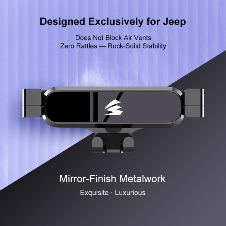 Car Air Vent Metal Gravity Phone Holder Mount, For Jeep Grand Commander 2018-2022, For Jeep Cherokee 2016-2017, For Jeep Wrangler 2011-2018, For Jeep Wrangler 2019-2022, For Jeep Grand Cherokee 2014-2020, For Jeep Grand Cherokee 2021