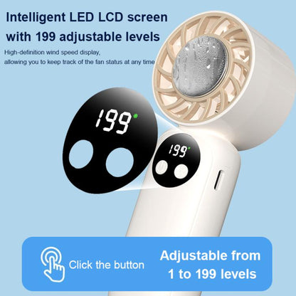 WD-01 Mini Ice Cooling Handheld Fan with Digital Display