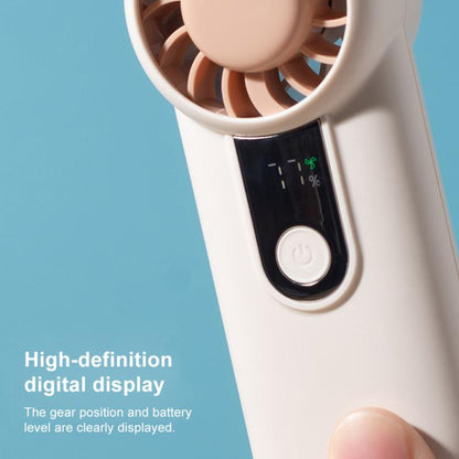 H07 Mini High Speed Handheld Fan with Digital Display