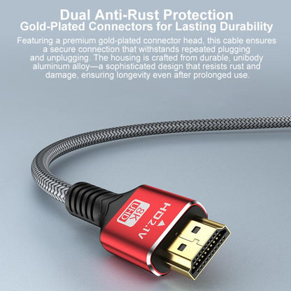 HDMI 2.1 High-Speed 8K Ultra HD Braided Gold-Plated Connection HDTV Video Cable, 0.5m, 1m, 1.5m, 1.8m, 2m, 3m, 5m