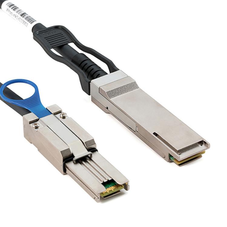 WG205 QSFP+40G to mini SAS 26PSFF-8088DAC High-Speed Server Data Cable, 1m