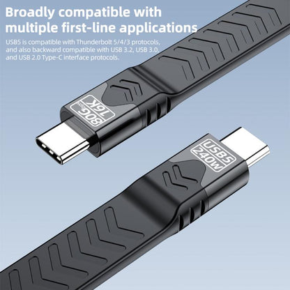 USB5 240W 16K 80Gbps Type-C to Type-C For Thunderbolt 5 Full Function FPC Cable Data Cable