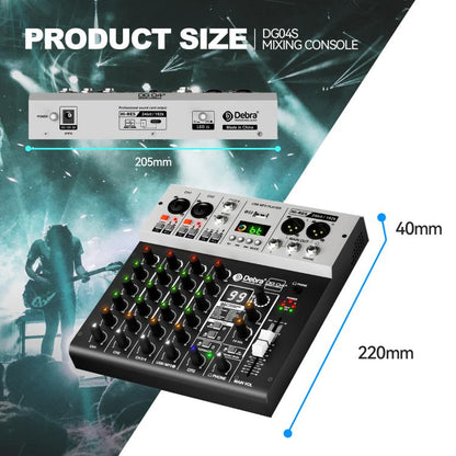 DEBRA DG04S 24bit/192kHz 4-Channels Mixer Sound Card, US Plug, EU Plug, AU Plug, UK Plug