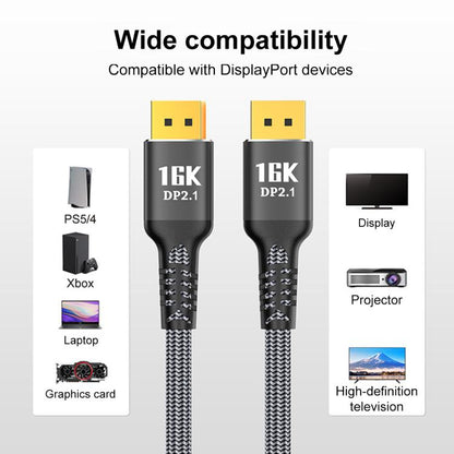 WG235 DP2.1 to DP2.1 16K 30Hz HD Video Adapter Cable, 1m, 1.5m, 2m, 3m, 5m
