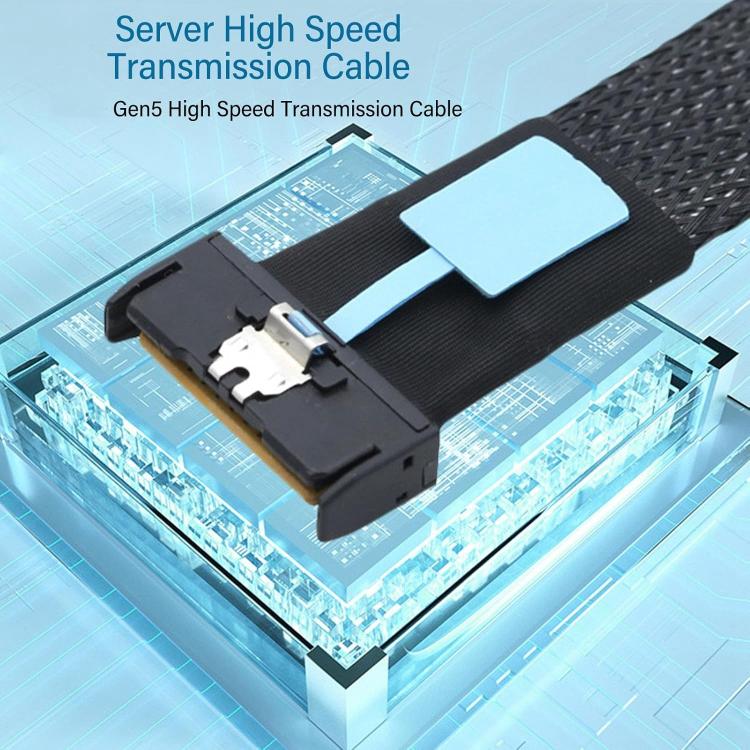 Gen5 MCIO X8 to Dual SFF-8087 Server Data Transfer Cable, MCIO X8 to Dual SFF-8087