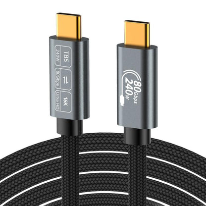 WG240 USB/Type-C to Type-C Thunderbolt 5 240W 240Gbps Data Fast Charging Cable, WG240