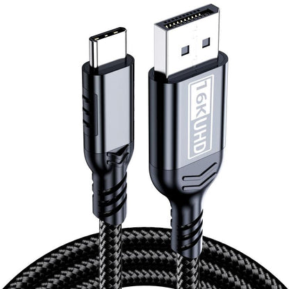 WG226 16K Ultra HD Type-C to DP 2.1 Display Cable Thunderbolt Adapter Cable with Logo, 1.5m, 1.8m