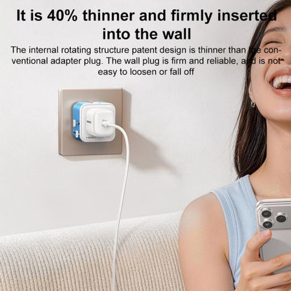 MOMAX UA37 1-World Pocket Mini Ultra-thin Universal Travel Adapter, AU Plug, EU Plug, UK Plug, US Plug