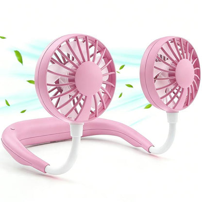 ZY-A2 Portable Neck Hanging Dual-Head Fan