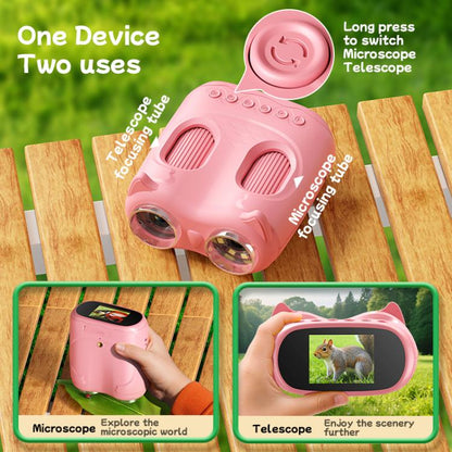 inskam 387 2MP 2-inch Display 2-in-1 Kids Digital Microscope & Binocular Telescope, inskam387