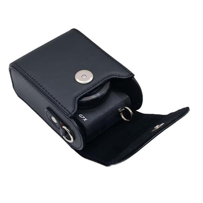Full Body Retro Vegan Leather Camera Case Bag with Strap, For Canon PowerShot G7 X Mark II / G9 X III
