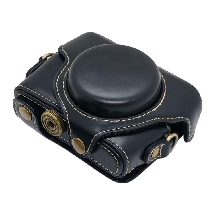 Full Body Retro Vegan Leather Camera Case Bag with Strap, For Sony RX100 M7 / RX100 VII