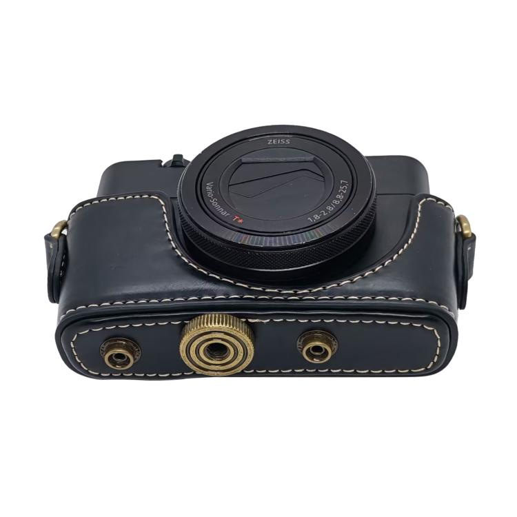 Full Body Retro Vegan Leather Camera Case Bag with Strap, For Sony RX100 M7 / RX100 VII