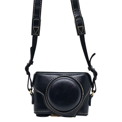 Full Body Retro Vegan Leather Camera Case Bag with Strap, For Sony RX100 M7 / RX100 VII