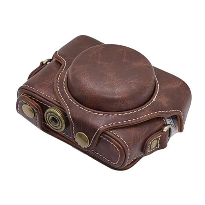 Full Body Retro Vegan Leather Camera Case Bag with Strap, For Sony RX100 M7 / RX100 VII
