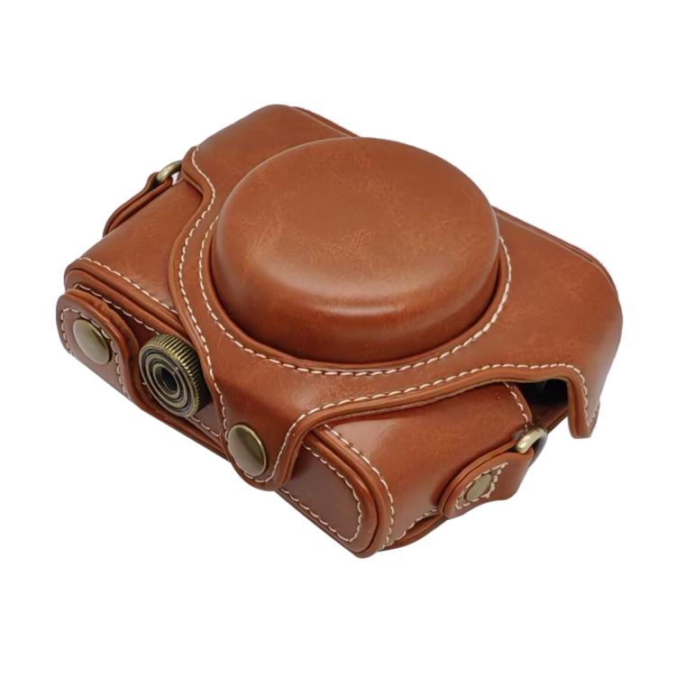 Full Body Retro Vegan Leather Camera Case Bag with Strap, For Sony RX100 M7 / RX100 VII