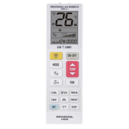 SMASOON K-6028E Universal Air Conditioner Remote Control with LED Light