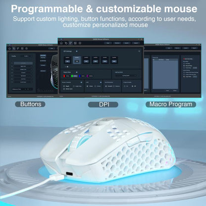 SOLAKAKA SM600 Hollowed Out RGB Tri-mode Wireless Gaming Mouse