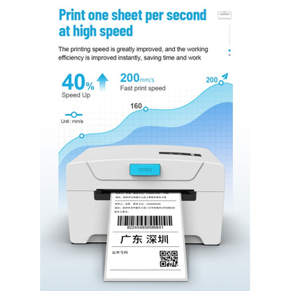 76x130 Single Paper Waybill Express Bill Label Printer, USB + Bluetooth Version,, USB + Bluetooth Version, EU Plug