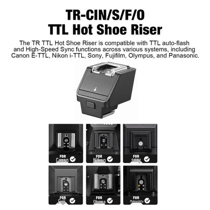 Godox TR TTL Hot Shoe Riser, TR-C For Canon, TR-F For FUJIFILM, TR-N For Nikon, TR-O For Olympus, TR-S For Sony