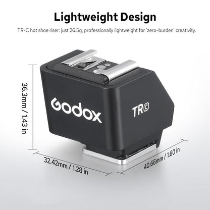 Godox TR TTL Hot Shoe Riser, TR-C For Canon, TR-F For FUJIFILM, TR-N For Nikon, TR-O For Olympus, TR-S For Sony