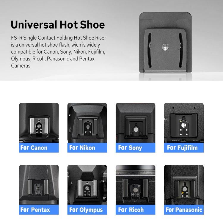 Godox FS-R Single Contact Folding Hot Shoe Riser, FS-R