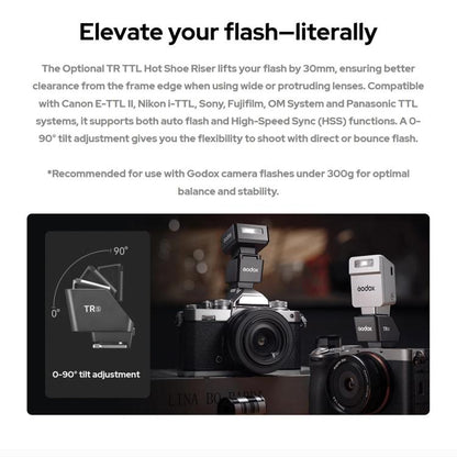 Godox iT20 TTL Mini iFlash Camera Flash Light, iT20 C For Canon, iT20 N For Nikon, iT20 S For Sony, iT20 F For FUJIFILM, iT20 O For Olympus / Panasonic